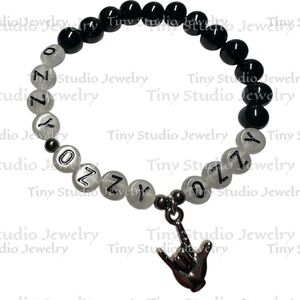 Ozzy Osbourne memorial handmade beaded bracelet